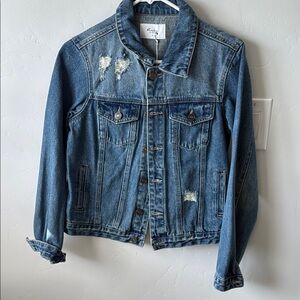Kancan Blue Jean Jacket Classic Cropped Design